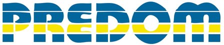 Logo sticker blauw/geel